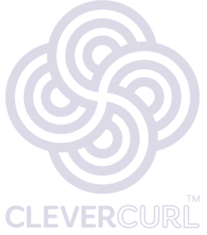 clever curl logo in purple